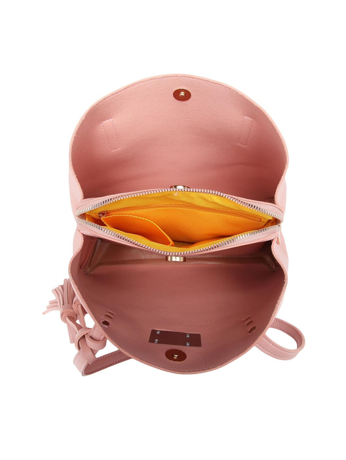 pink leatherette (pu) regular handbag - 16975250 - Zoom Image - 3