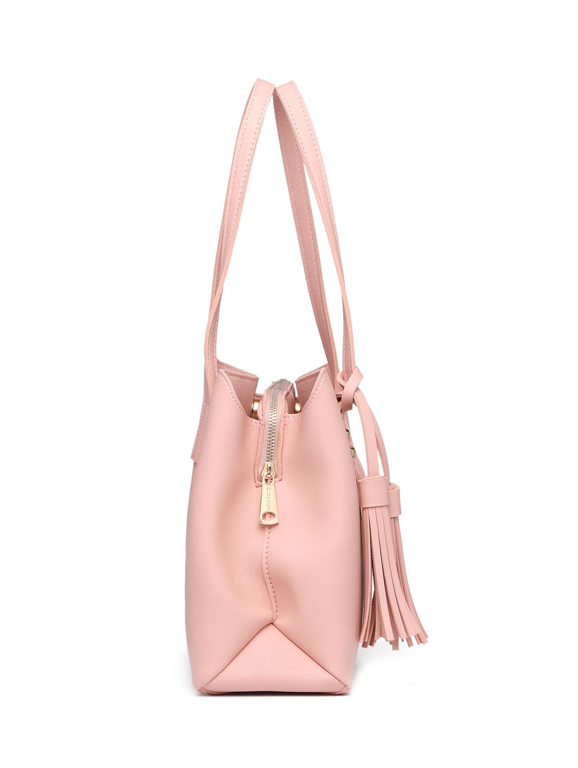 pink leatherette (pu) regular handbag - 16975250 - Zoom Image - 4