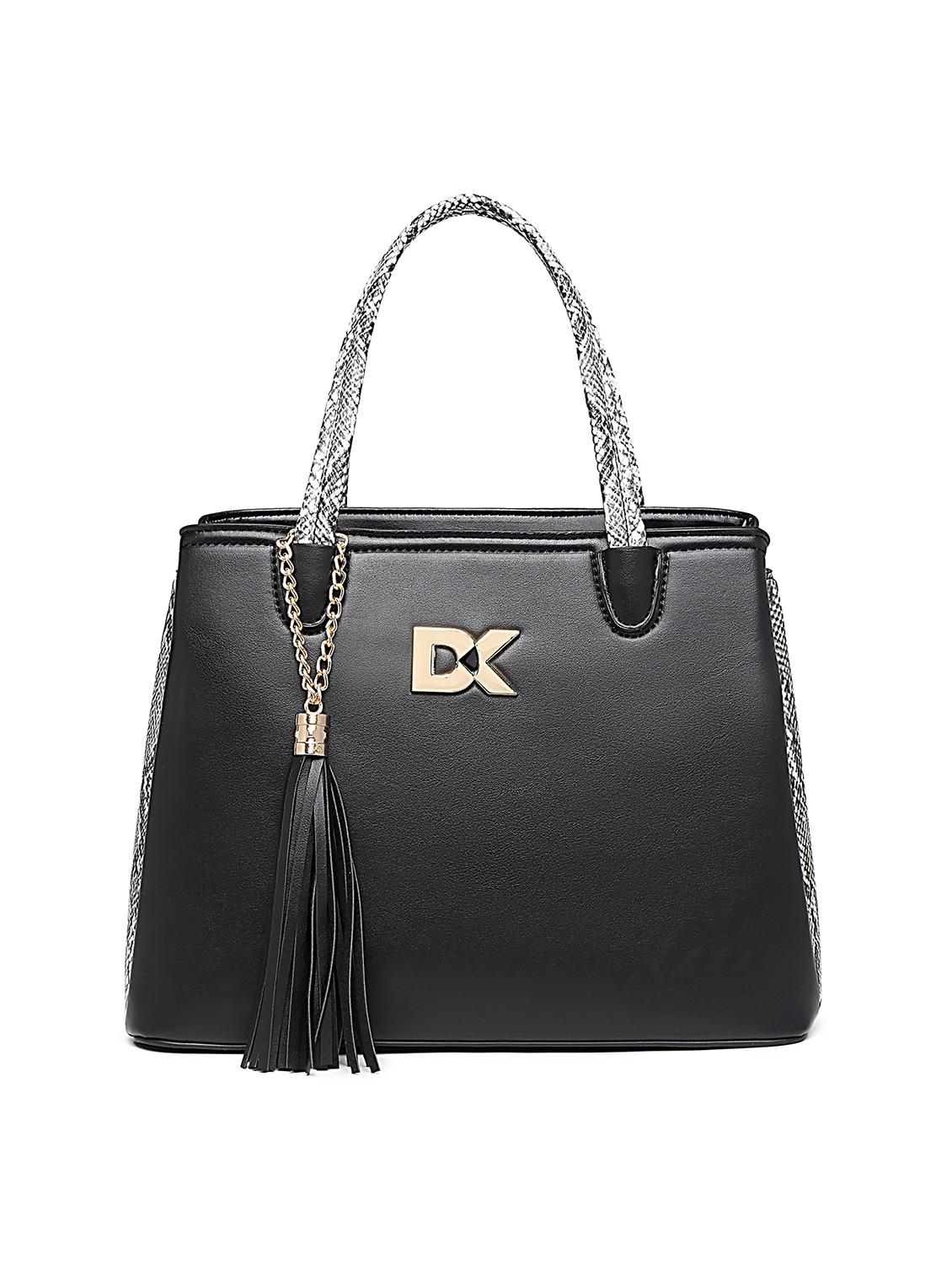 black leatherette (pu) regular handbag - 16975259 - Zoom Image - 1