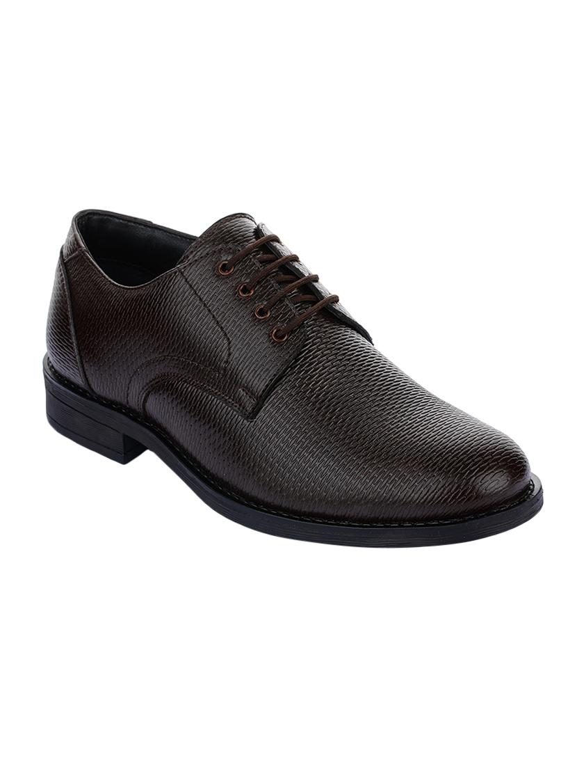 brown leather laceup derbies - 16976131 - Zoom Image - 1