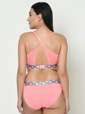 halter neck bra with bikini panty - 16976224 - Standard Image - 3
