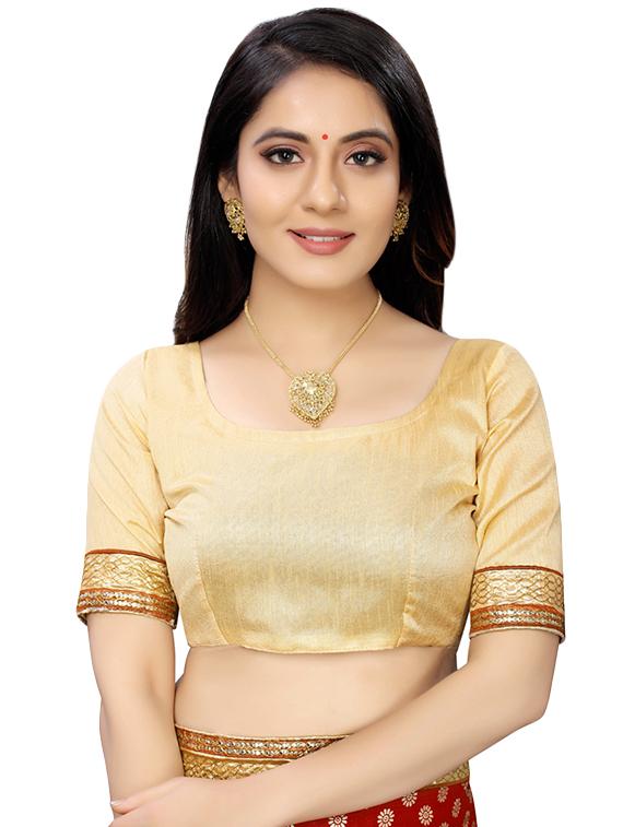 half & half embroidered saree with blouse - 16976274 - Zoom Image - 4