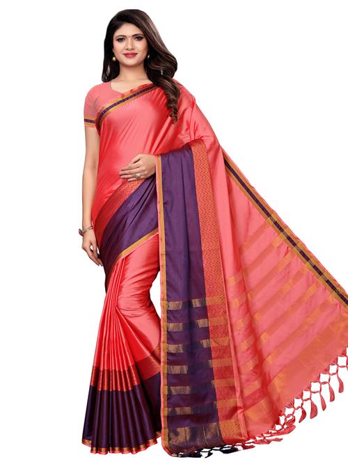 bordered maheshwari saree with blouse - 16976743 - Standard Image - 1