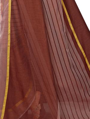 striped woven saree with blouse - 16976760 - Standard Image - 3