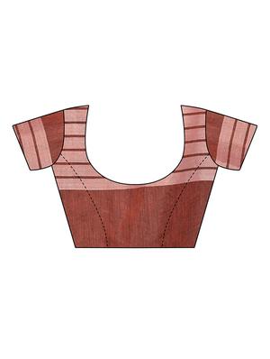 striped woven saree with blouse - 16976760 - Standard Image - 4