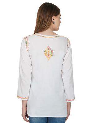 chikankari straight kurti - 16977102 - Standard Image - 4