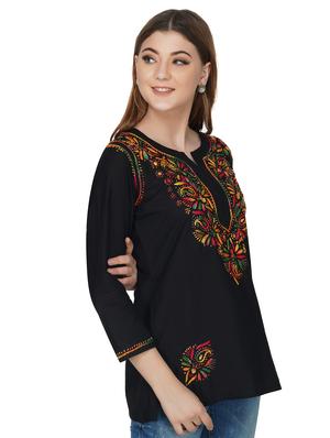 chikankari straight kurti - 16977103 - Standard Image - 3
