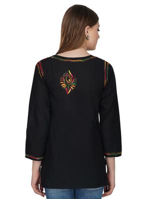chikankari straight kurti - 16977103 - Standard Image - 4