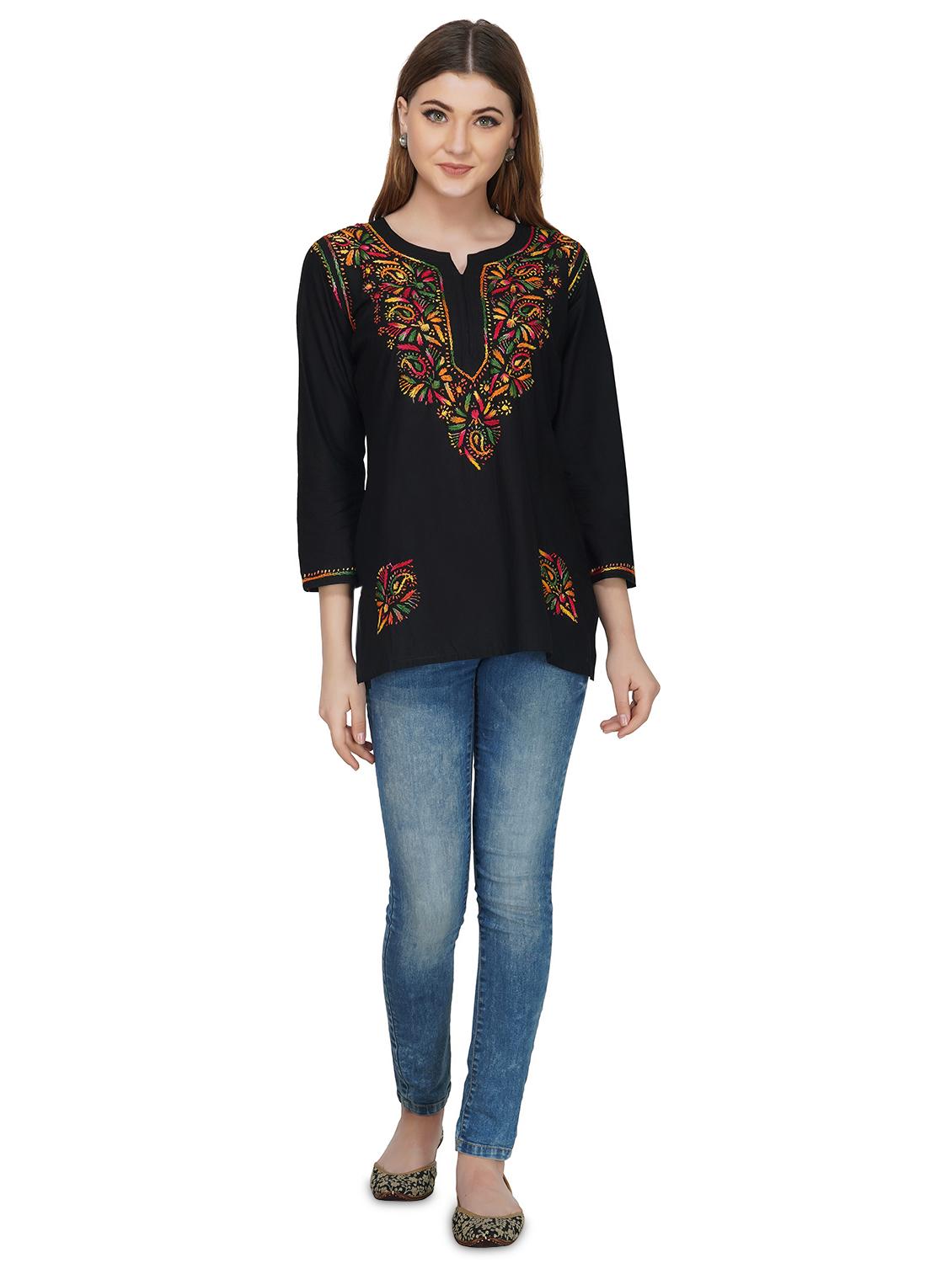 chikankari straight kurti - 16977103 - Zoom Image - 5