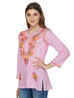 chikankari straight kurti - 16977108 - Standard Image - 2