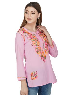 chikankari straight kurti - 16977108 - Standard Image - 3