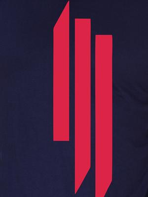 navy blue chest print t-shirt - 16977199 - Standard Image - 4
