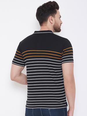 black striped polo t-shirt - 16978550 - Standard Image - 3