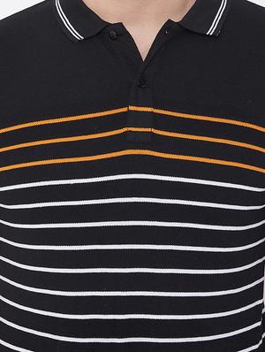 black striped polo t-shirt - 16978550 - Standard Image - 4