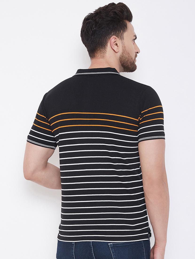 black striped polo t-shirt - 16978550 - Zoom Image - 3