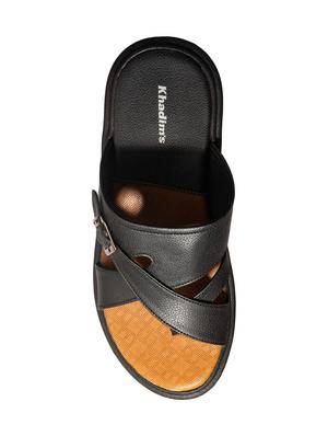 black slip on sandals - 16978653 - Standard Image - 4