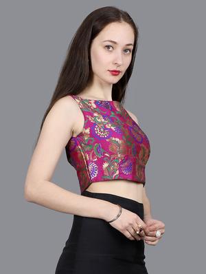 floral brocade blouse - 16978705 - Standard Image - 2