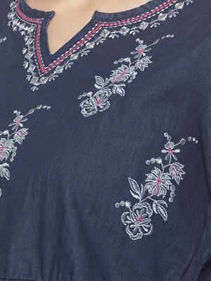 embroidered detail bell sleeved top - 16978937 - Standard Image - 5