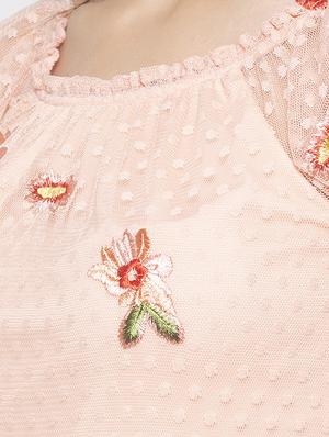 embroidered detail blouson top - 16978960 - Standard Image - 5