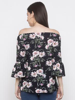 off shoulder floral top - 16978978 - Standard Image - 3