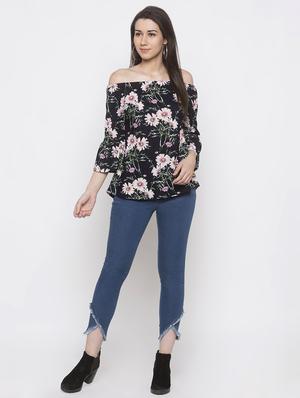 off shoulder floral top - 16978978 - Standard Image - 4