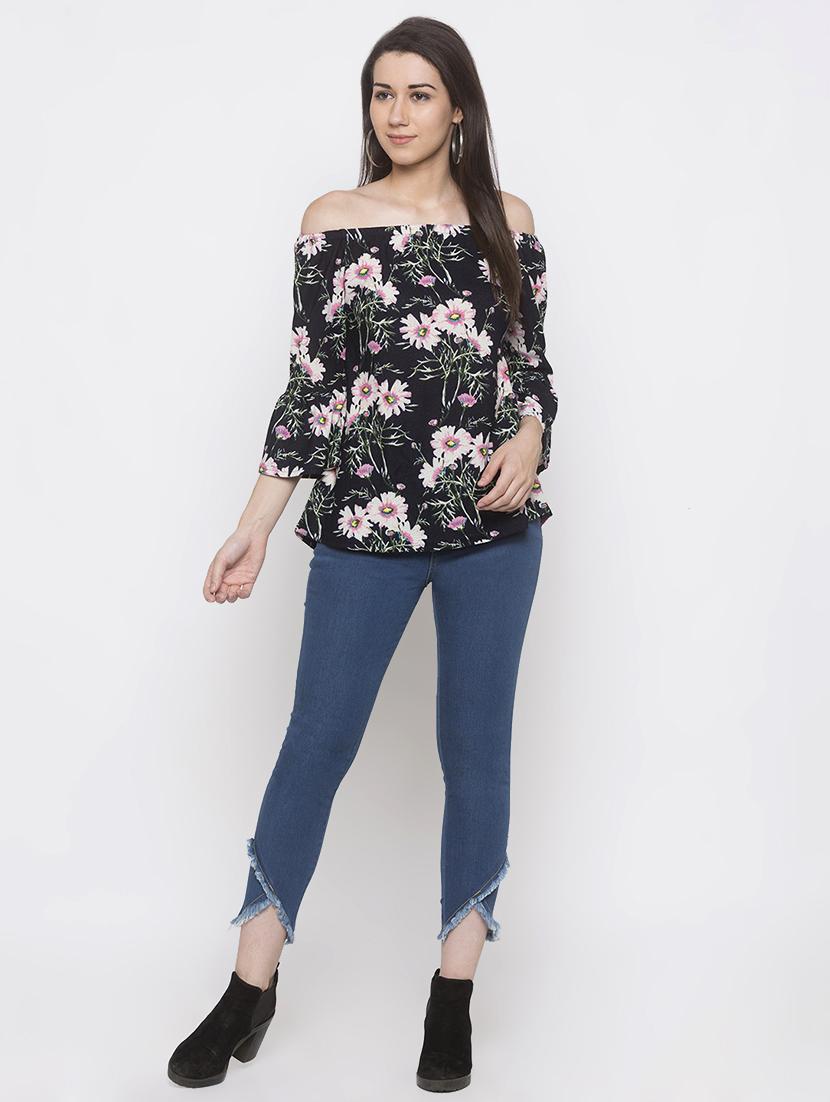 off shoulder floral top - 16978978 - Zoom Image - 4