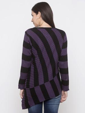 striped asmmetric pullover - 16979001 - Standard Image - 3