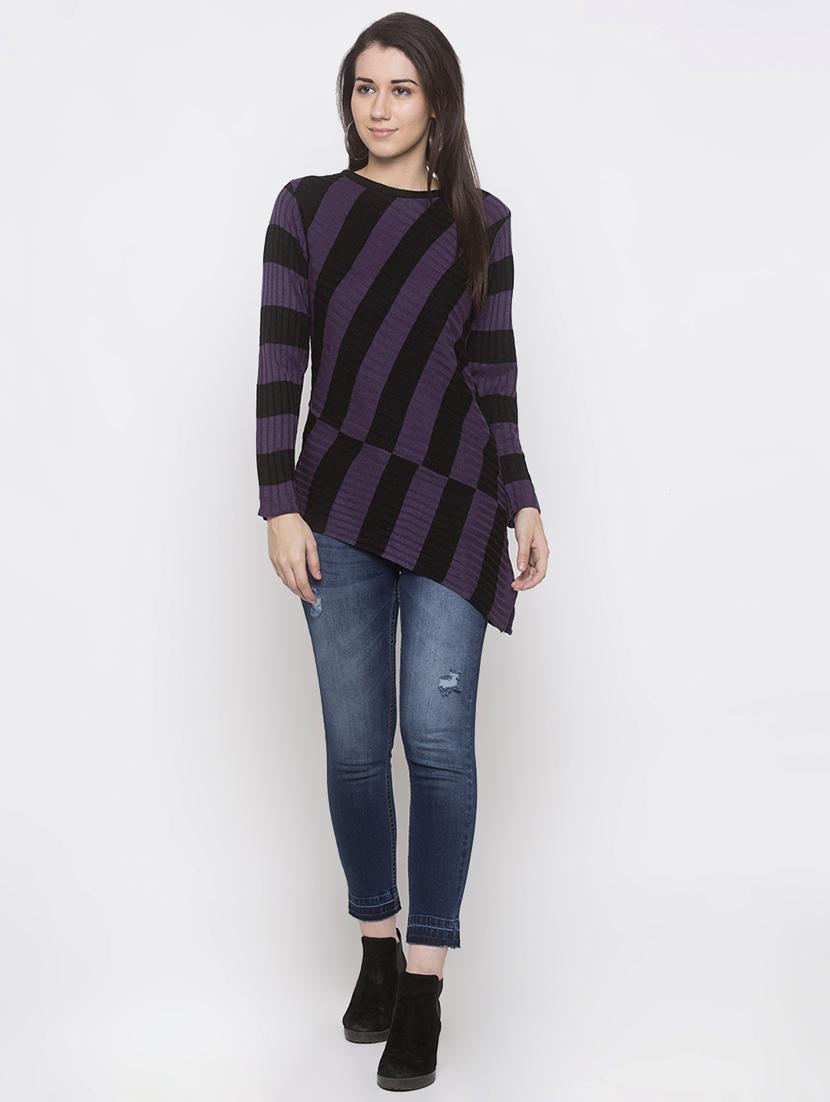 striped asmmetric pullover - 16979001 - Zoom Image - 4