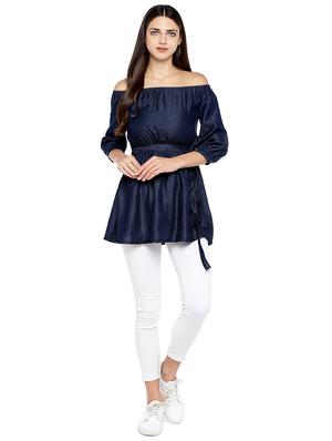 tie front off shoulder top - 16979014 - Standard Image - 4