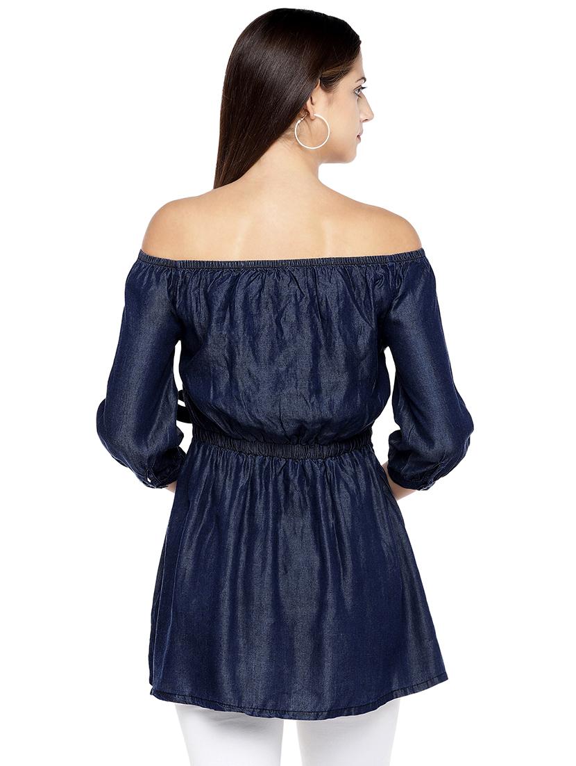 tie front off shoulder top - 16979014 - Zoom Image - 3