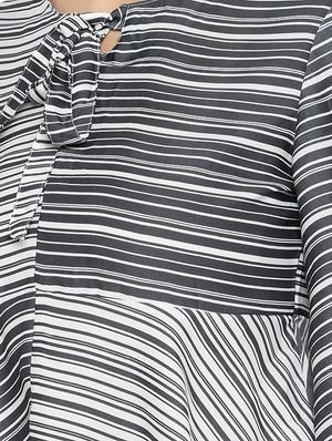 tie up neck striped top - 16979031 - Standard Image - 5