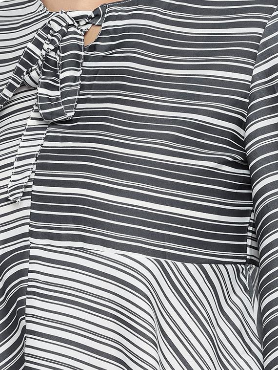 tie up neck striped top - 16979031 - Zoom Image - 5