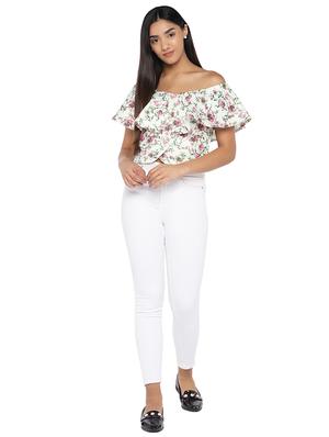 off shoulder floral top - 16979086 - Standard Image - 4