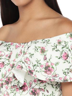 off shoulder floral top - 16979086 - Standard Image - 5