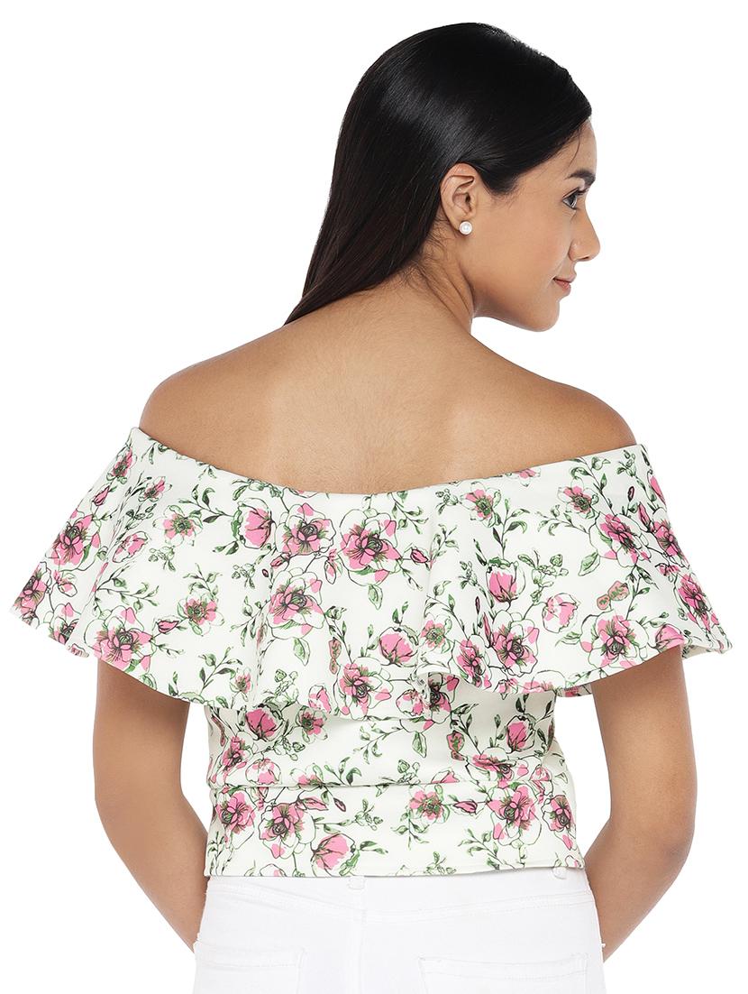 off shoulder floral top - 16979086 - Zoom Image - 3