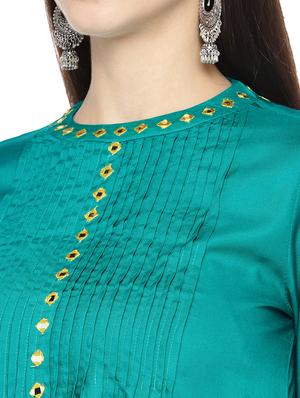 blue net solid blouse - 16979095 - Standard Image - 5