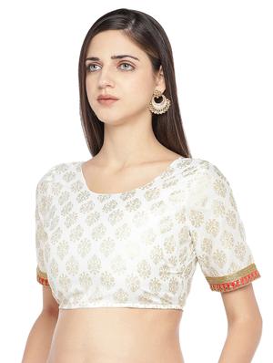 white cotton solid blouse - 16979107 - Standard Image - 2