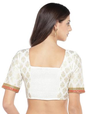 white cotton solid blouse - 16979107 - Standard Image - 3