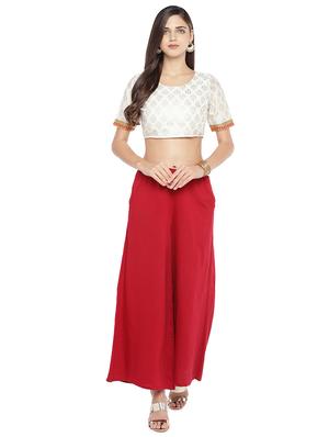 white cotton solid blouse - 16979107 - Standard Image - 4