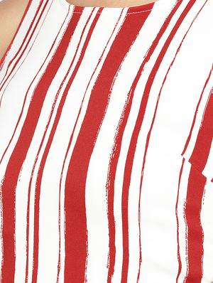 cut out detail tie back striped jumpsuit - 16979135 - Standard Image - 4
