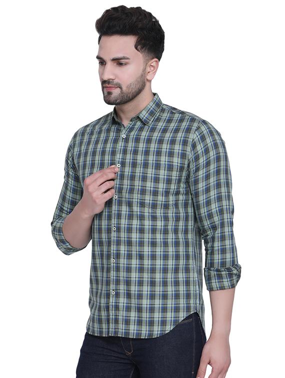 green checkered casual shirt - 16979327 - Zoom Image - 2
