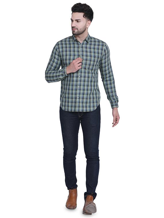 green checkered casual shirt - 16979327 - Zoom Image - 4