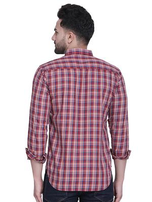 pink checkered casual shirt - 16979328 - Standard Image - 3