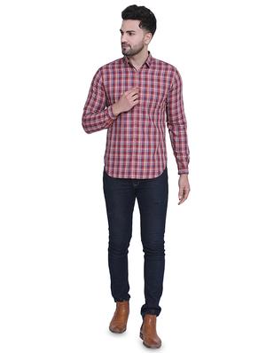 pink checkered casual shirt - 16979328 - Standard Image - 4