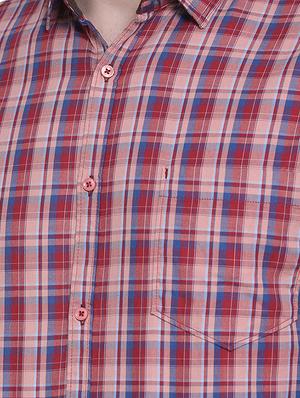 pink checkered casual shirt - 16979328 - Standard Image - 5