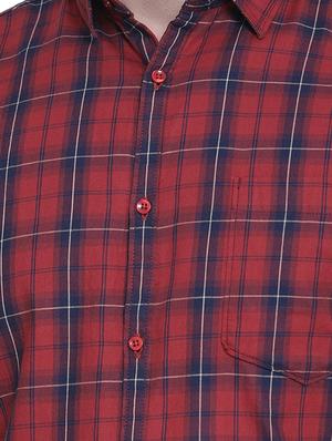 red checkered casual shirt - 16979329 - Standard Image - 5