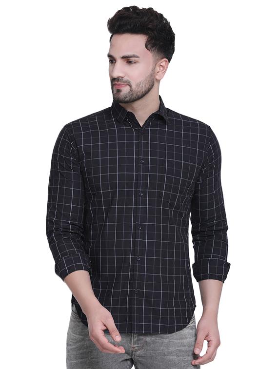 black checkered casual shirt - 16979332 - Zoom Image - 1