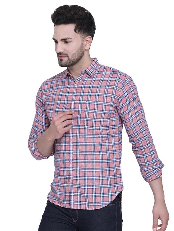 pink checkered casual shirt - 16979335 - Zoom Image - 2