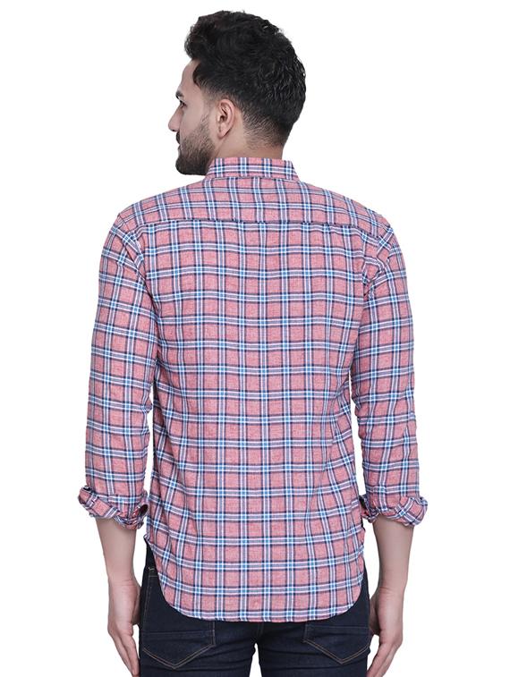 pink checkered casual shirt - 16979335 - Zoom Image - 3