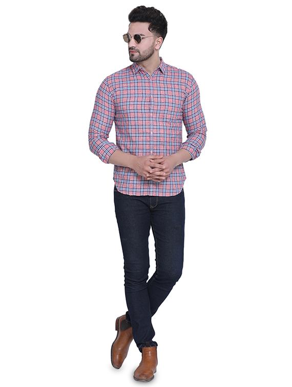 pink checkered casual shirt - 16979335 - Zoom Image - 4